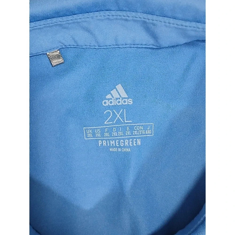 Adidas‎ Primegreen Performance Golf Polo Shirt Men's 2XL Blue Solid XXL